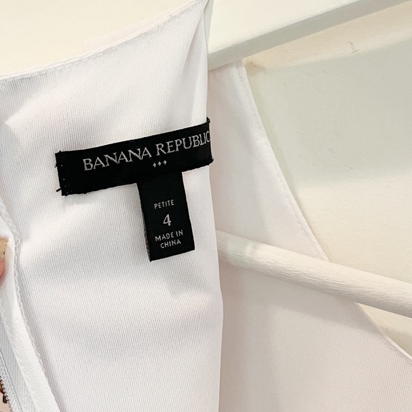 Banana Republic Pleated Black and White Sleeveless Dress Size 4 Petite - Picture 9 of 11